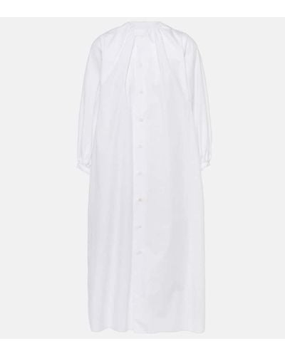 MM6 by Maison Martin Margiela Cotton Poplin Midi Dress - White