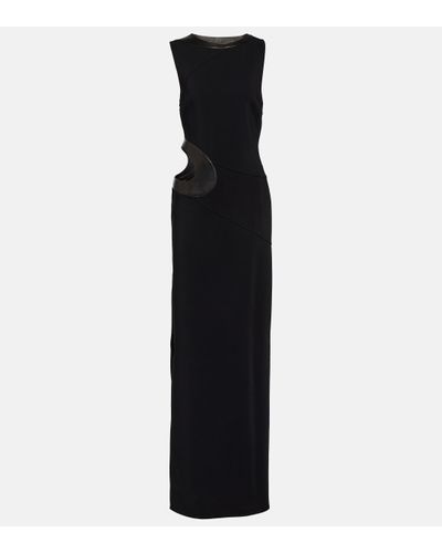 Tom Ford Cady Cut-out Sleeveless Gown - Black