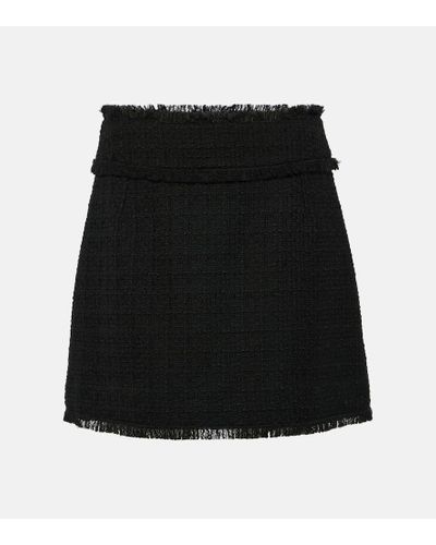 Dolce & Gabbana Minifalda de tweed de mezcla de lana - Negro