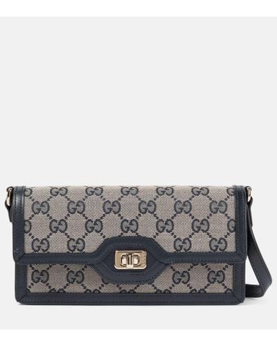 Gucci Luce Mini GG Canvas Shoulder Bag - Gray