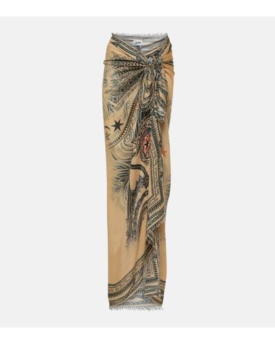 Jean Paul Gaultier Tattoo Collection Printed Scarf - Metallic