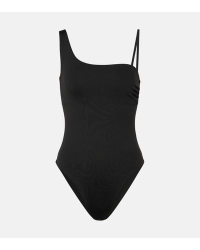 Max Mara One-shoulder Swimsuit - Black
