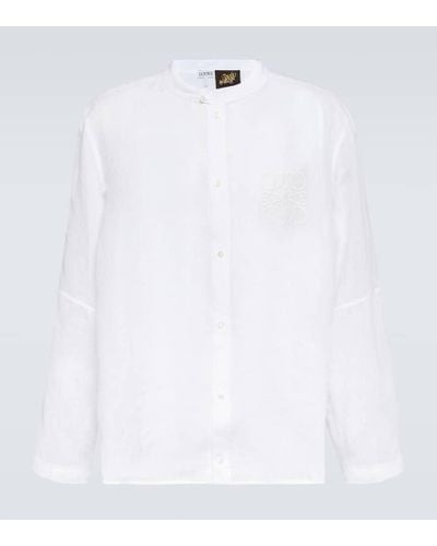 Loewe Paula's Ibiza camisa de lino - Blanco