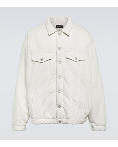 Balenciaga Padded Denim Jacket - White