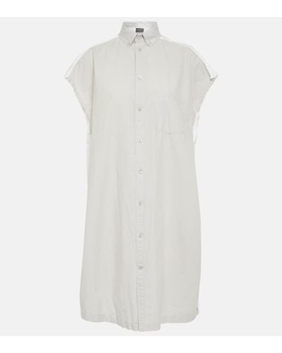 Balenciaga Oversize-Hemdblusenkleid aus Baumwolle - Weiß