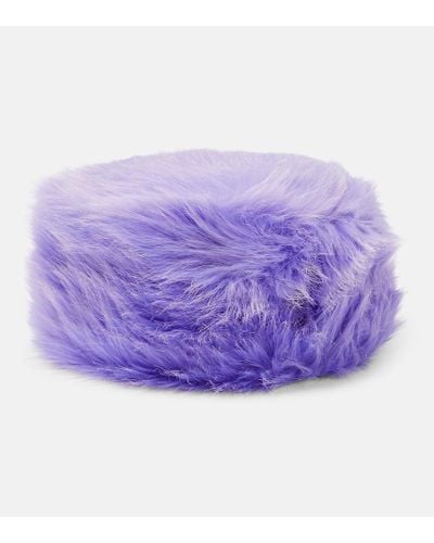 Ruslan Baginskiy Faux Fur Hat - Purple