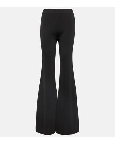 Balmain Knitted Flared Trousers - Black