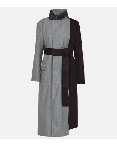 Sacai Mantel aus Wolle - Schwarz