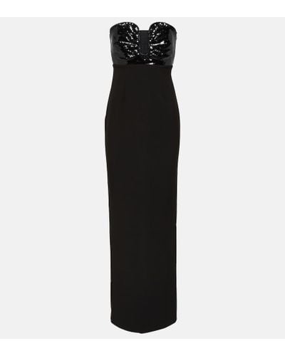 Roland Mouret Embellished Strapless Gown - Black