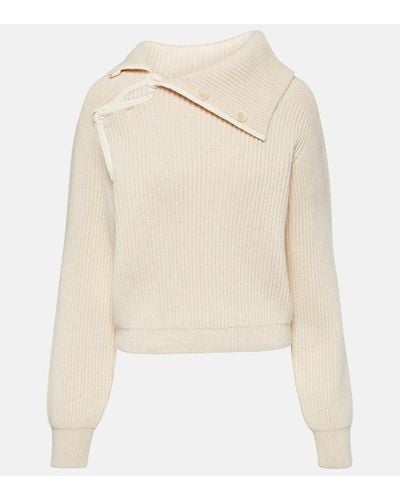 Jacquemus La Maille Vega Wool-blend Sweater - Natural