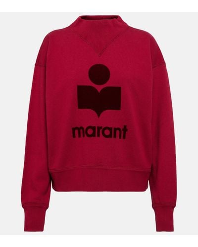 Isabel Marant Sweat-shirt Moby en coton melange - Rouge