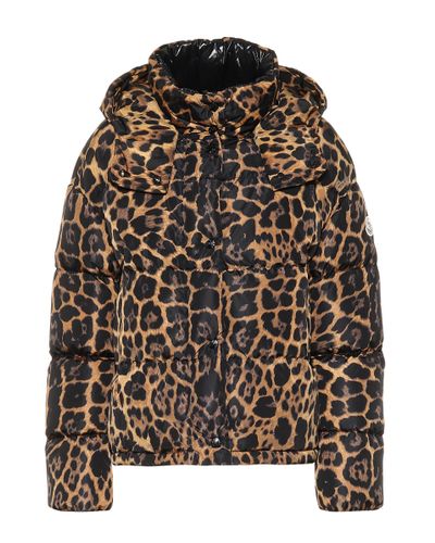Moncler Leopard-print Quilted Shell Down Jacket - Brown