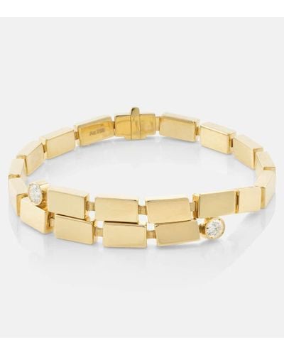 Ileana Makri Armband aus 18kt Gelbgold mit Diamanten - Mettallic