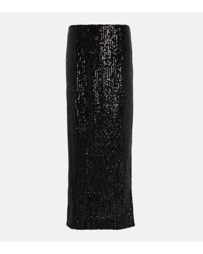 Tom Ford Sequined Maxi Skirt - Black