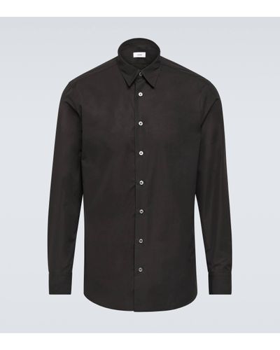 Lardini Cotton Poplin Shirt - Black