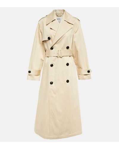 Ami Paris Cotton Trench Coat - Natural