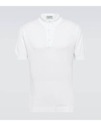 John Smedley Adrian Cotton Polo Shirt - White