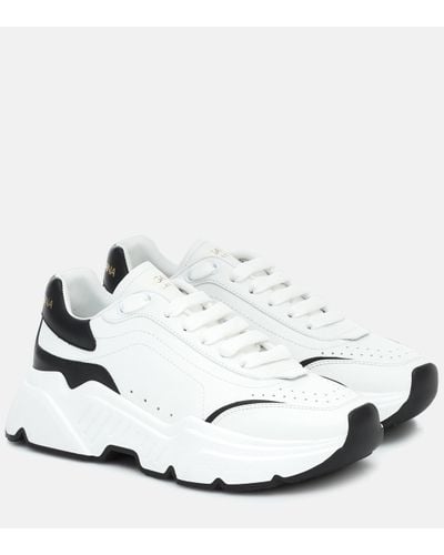 Dolce & Gabbana Daymaster Leather Trainer - White