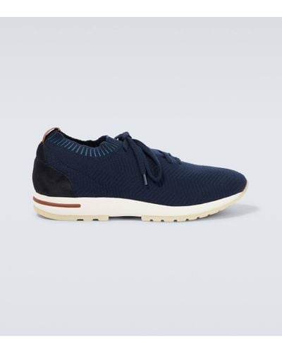 Loro Piana 360 Lp Flexy Walk Wish® Wool Trainers - Blue