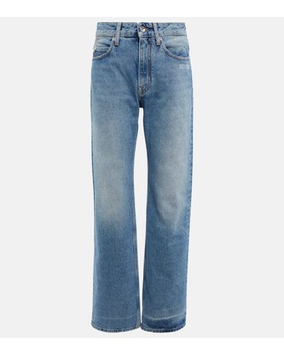 Off-White c/o Virgil Abloh High-rise Straight Jeans - Blue