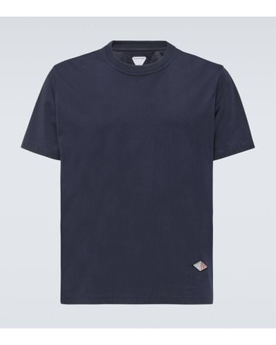 Bottega Veneta Logo Cotton Jersey T-shirt - Blue