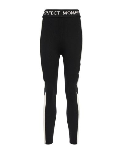 Perfect Moment Mania Logo Wool-blend leggings - Black