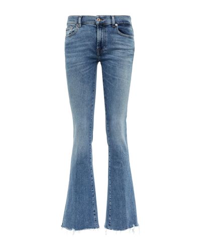 7 For All Mankind Low-Rise Bootcut Jeans Tailorless Luxe - Blau