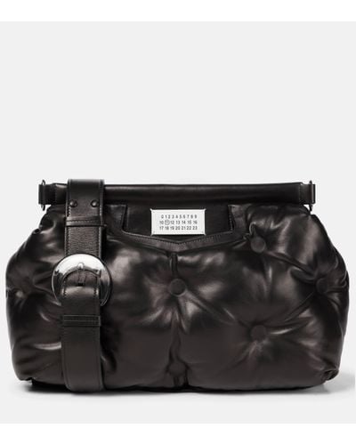 Maison Margiela Glam Slam Medium Leather Shoulder Bag - Black