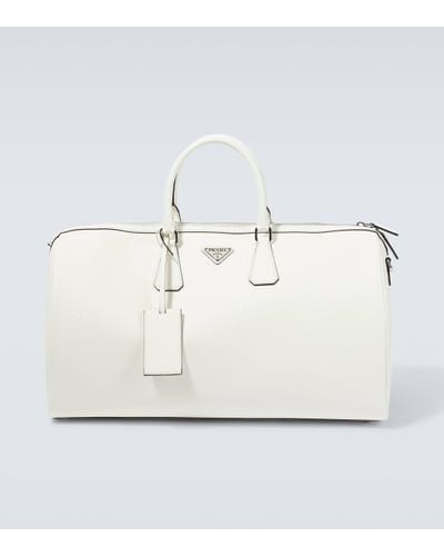 Prada Leather Duffel Bag - White