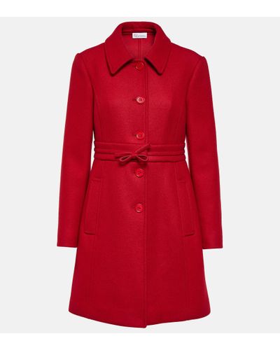 RED Valentino Mantel aus einem Wollgemisch - Rot
