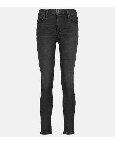 Citizens of Humanity Mid-Rise Skinny Jeans Rocket - Schwarz
