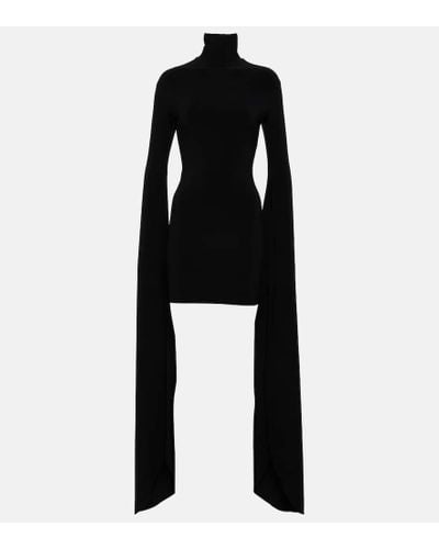 Norma Kamali Vestido corto de jersey - Negro