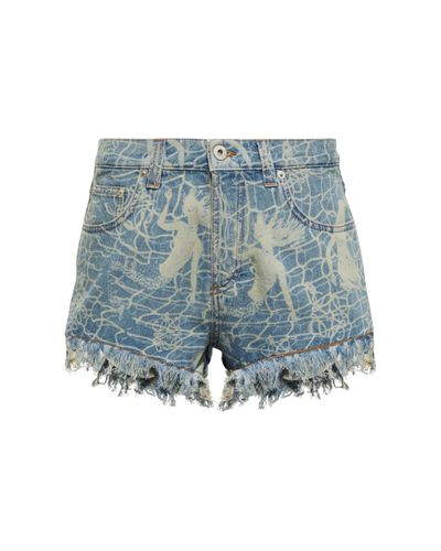 Loewe Paula's Ibiza - Shorts di jeans a vita alta - Blu