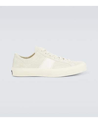Tom Ford Cambridge Suede Sneakers - White