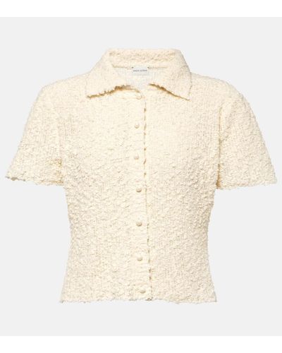 Magda Butrym Boucle Cotton-blend Shirt - Natural