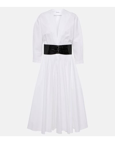 Alaïa Cotton Midi Dress - White