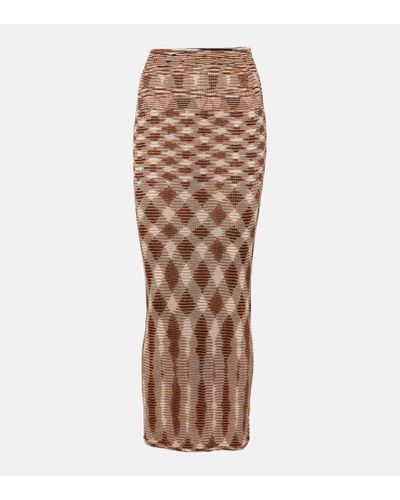 Missoni Space-dyed High-rise Knit Maxi Skirt - Brown