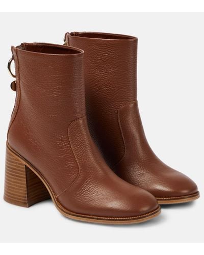 See By Chloé Ankle Boots aus Leder - Braun