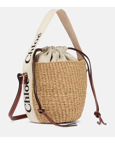 Chloé Chloe X Mifuko Woody Small Basket Tote - Metallic