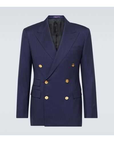 Ralph Lauren Purple Label Gregory Tailored Wool Blazer - Blue