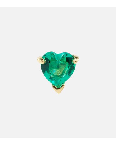 Roxanne First 14kt Gold Single Earring With Emerald - Green