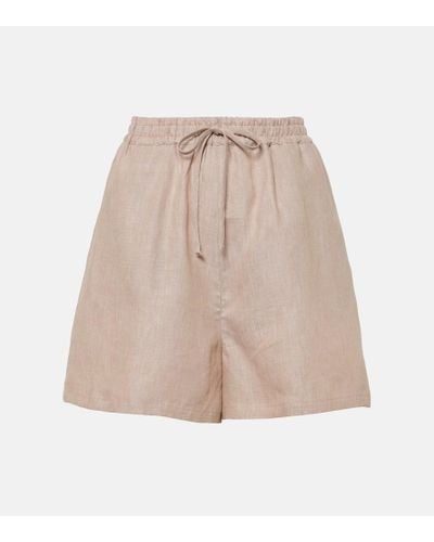 Loro Piana Perth Linen Shorts - Natural