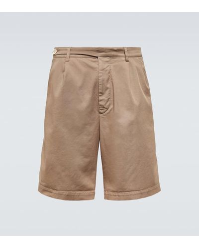 Brunello Cucinelli Bermuda-Shorts aus Baumwoll-Gabardine - Natur