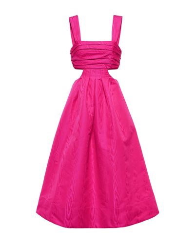 Rebecca Vallance Frenchy Cutout Taffeta Midi Dress - Pink