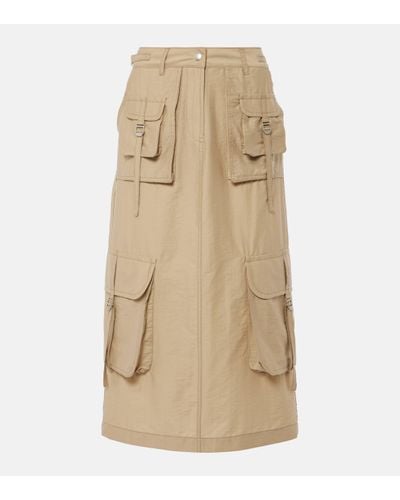 Acne Studios Technical Cotton-blend Cargo Skirt - Natural