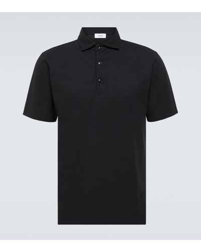 Lardini Cotton Polo Shirt - Black