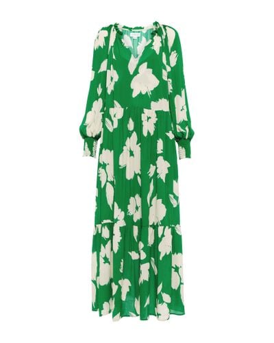 Velvet Luella Floral Midi Dress - Green