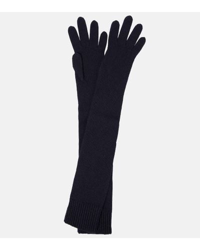 The Row Dovera Cashmere Gloves - Blue