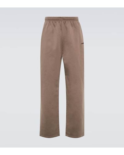 Balenciaga Pantaloni sportivi Large in cotone - Marrone