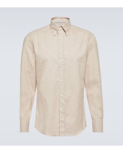 Brunello Cucinelli Cotton Flannel Shirt - White
